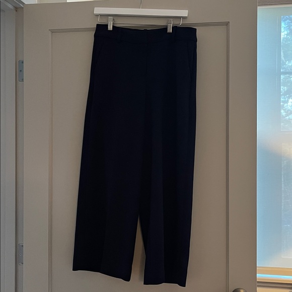 NWOT J. Crew | Sydney Wide Leg Crop Pants in Four Season Stretch | Navy | 8 - Picture 5 of 14